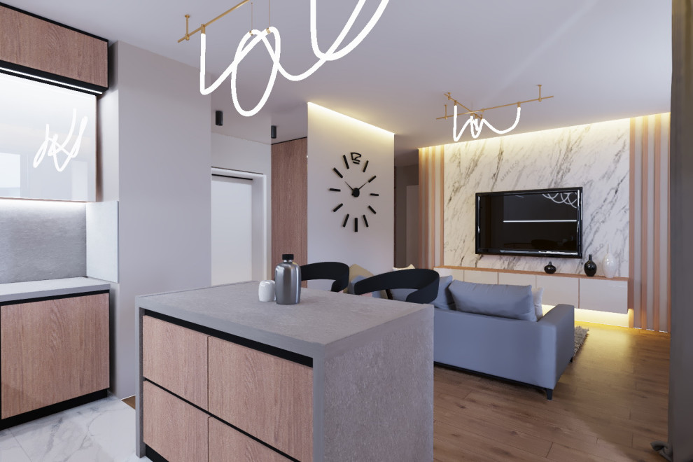 Гостиная в 2 комнатной квартире Ж.К. Континент