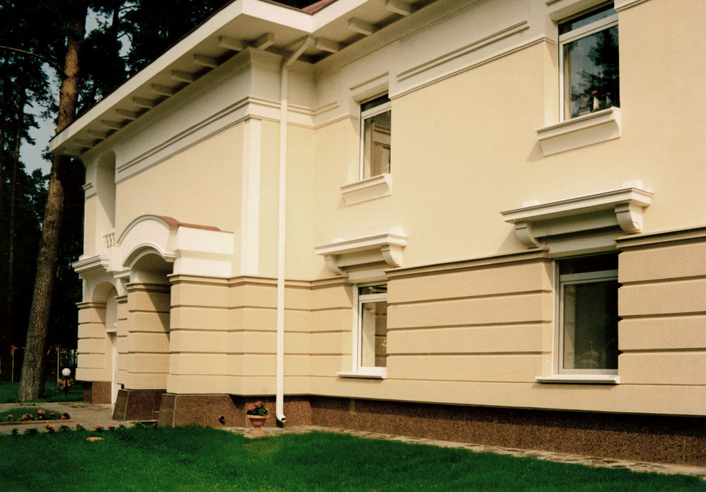 Фасад дома в стиле русского модерна,