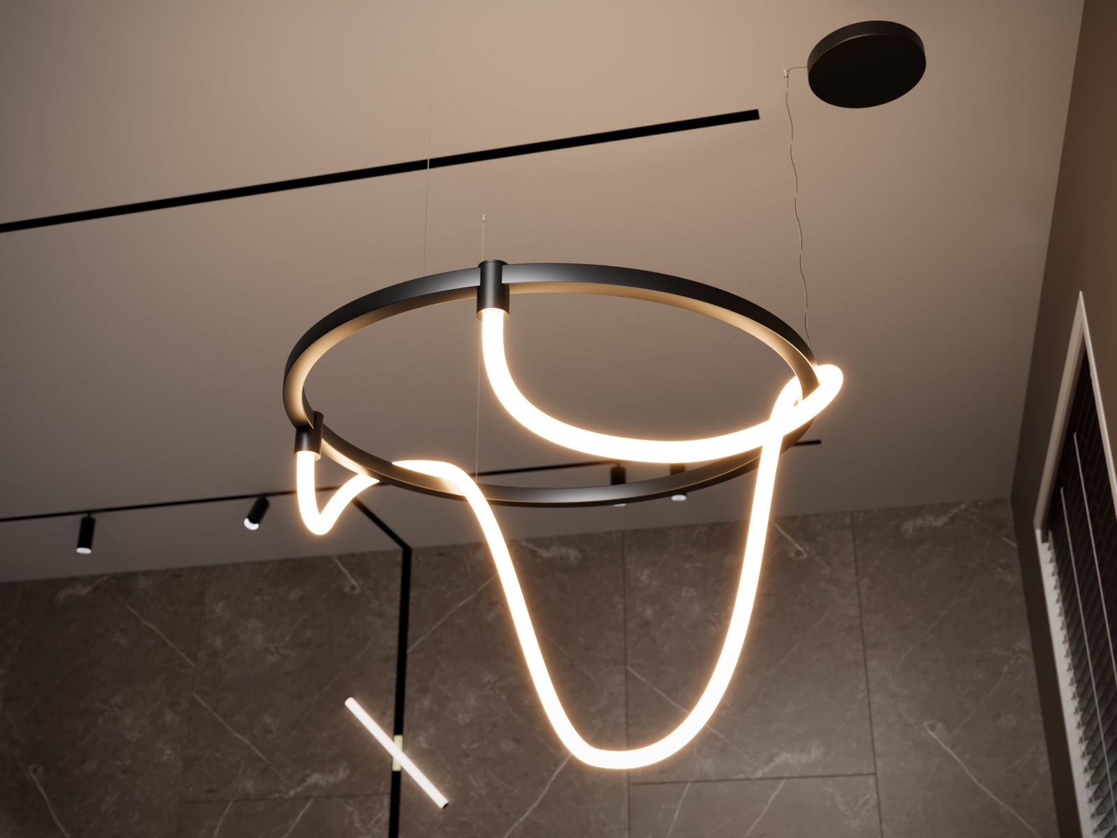 Living room project in the Wings residential complex