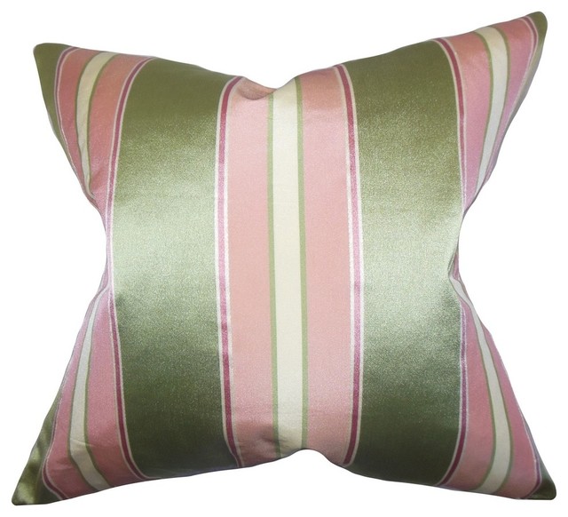 Camber Stripes Pillow Pink Contemporary Decorative Pillows
