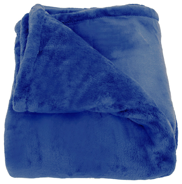 Oh So Soft Blanket Contemporary Blankets By Woven Workz Oh So Soft Blanket Blue Twin