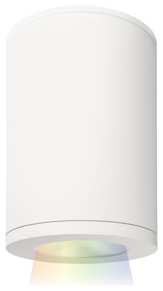 Tube Architectural 5" LED Color Changing Flush Mount Flood Beam, White