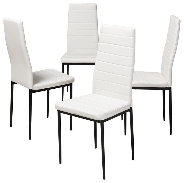 Armand Faux Leather Upholstered Dining, Contemporary Faux Leather Dining Chairs