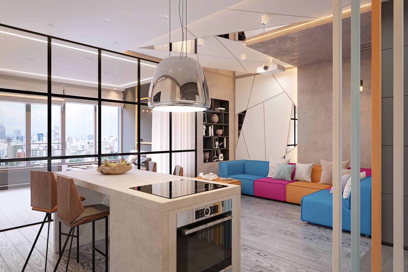 Дизайн квартиры 60 кв.м. в ЖК "Дом на Мосфильмовской"