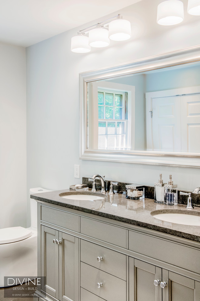Inspiration for a transitional home design remodel in Boston