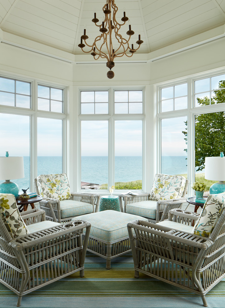Michigan Lakehouse Beach Style Sunroom Chicago by Marsha Jones