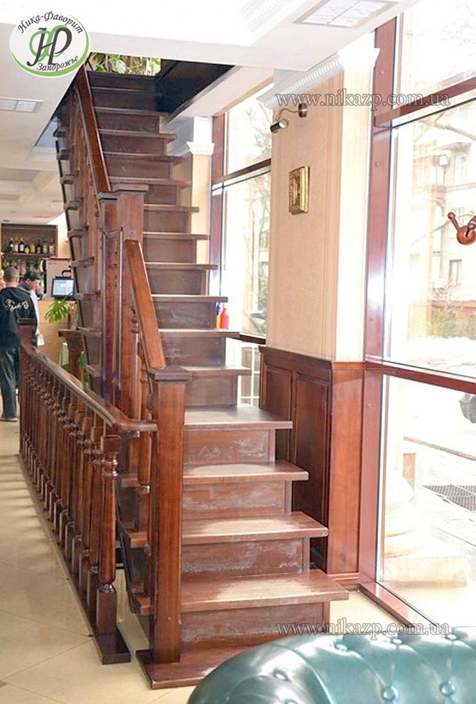 RESTAURANT INTERIOR, STAIRCASE, WOODEN INTERIOR. Лестница и интерьер ресторана "