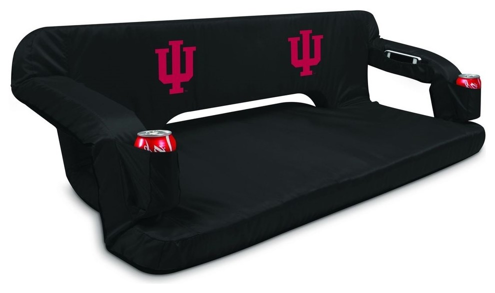 Indiana University Reflex Portable Reclining Travel Couch in Black