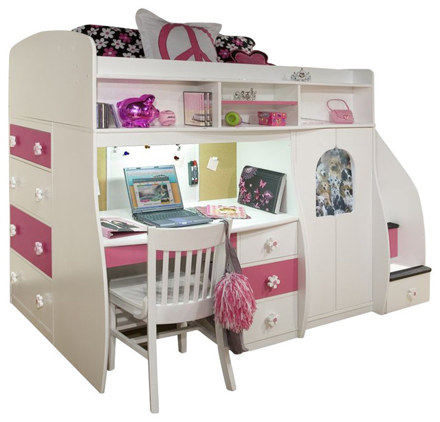 Berg Furniture Play And Study Twin Loft Bed Transitional Kids Berg Furniture Play And Study Twin Loft Bed