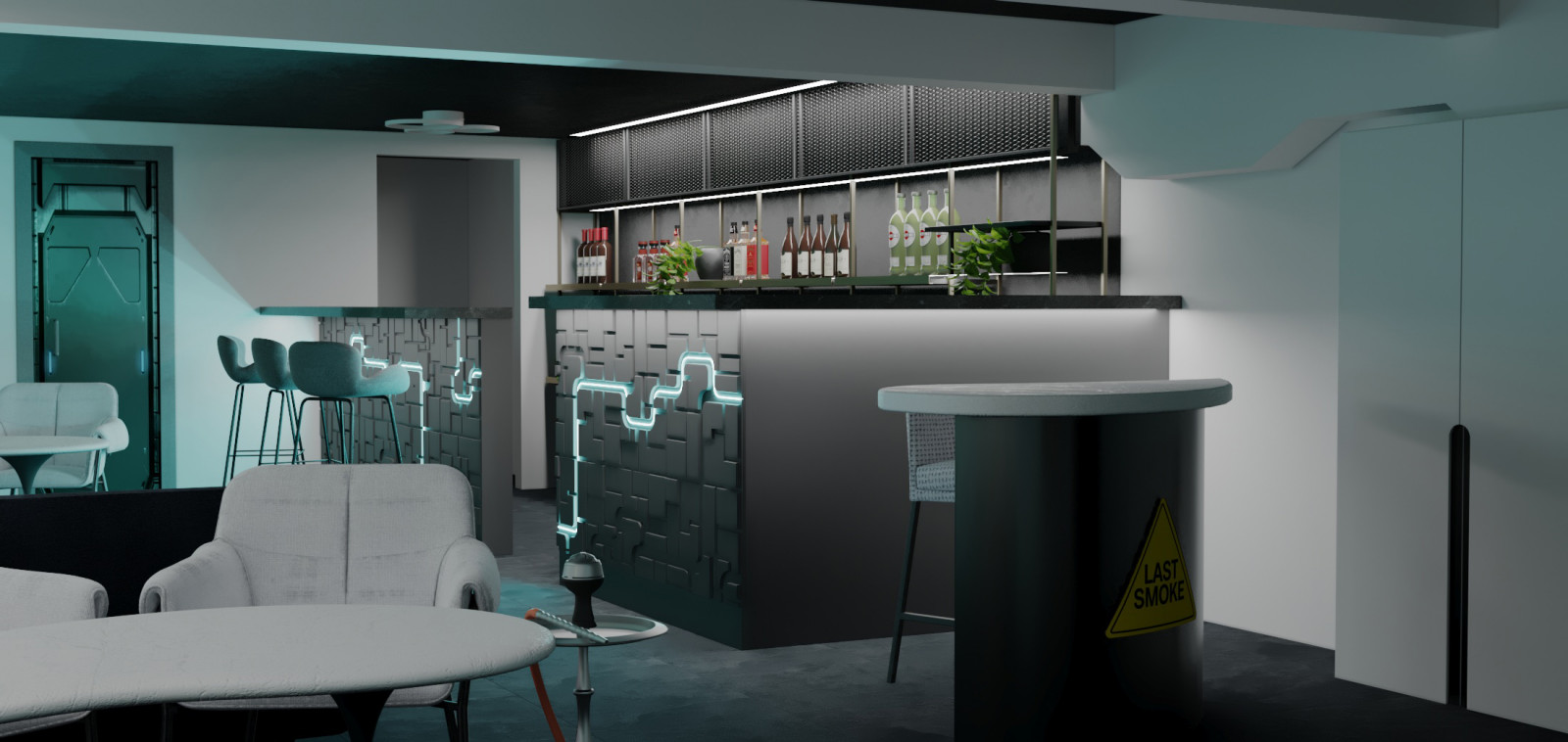 редизайн кальянной LAST SMOKE, Москва