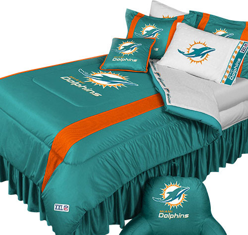 Nfl Miami Dolphins Bedding Set Football Bed Contemporary Kids