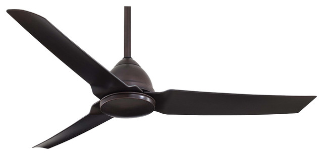 Minka Aire Java Ceiling Fan Brushed Nickel Wet Transitional Fans By Light Brothers Houzz - 54 Rainman 5 Blade Outdoor Ceiling Fan Light Kit Included