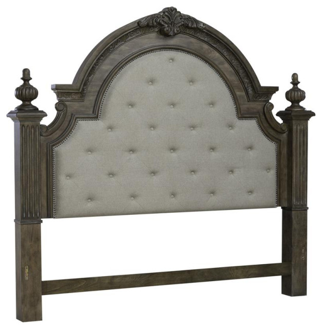 King Uph Poster Headboard Traditional Brown Victorian Headboards
