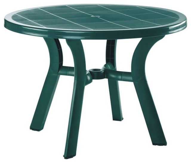 Atlin Designs 42 Round Resin Patio, Round Plastic Patio Table