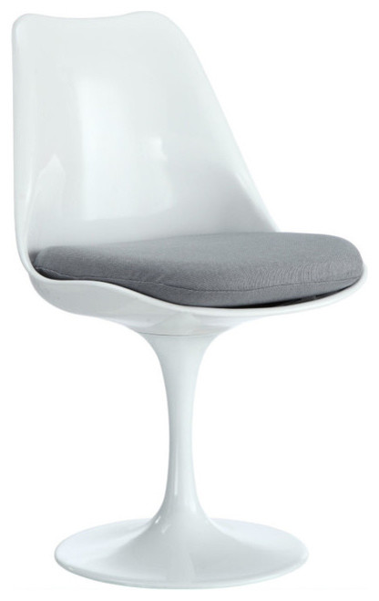 Example of a 1960s plastic and acrylic and plastic / acrylic individual and solid back casual and swivel dining side chair design