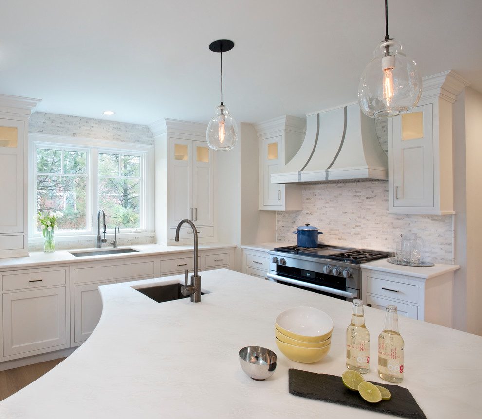 Transitional kitchen photo in Boston