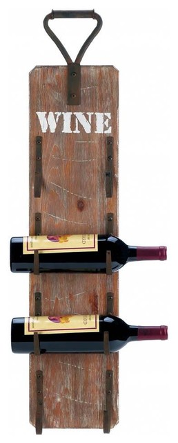 Iron Wine Bottle Wall Rack With Metal Handle Iron Wine Bottle Wall Rack With Metal