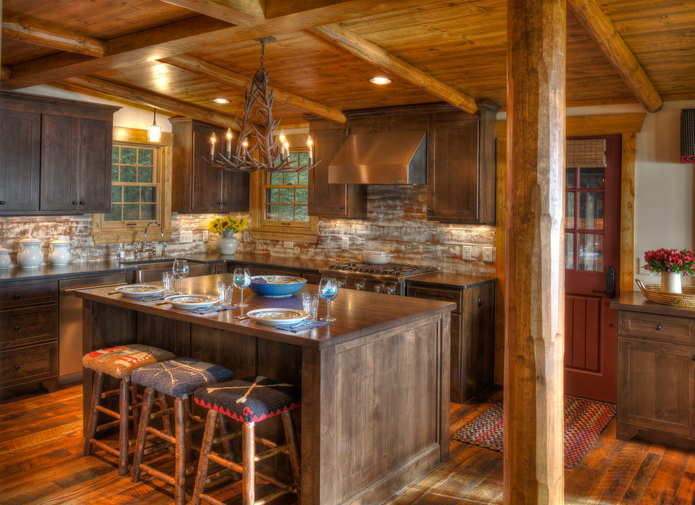 Kitchen - rustic kitchen idea in Minneapolis