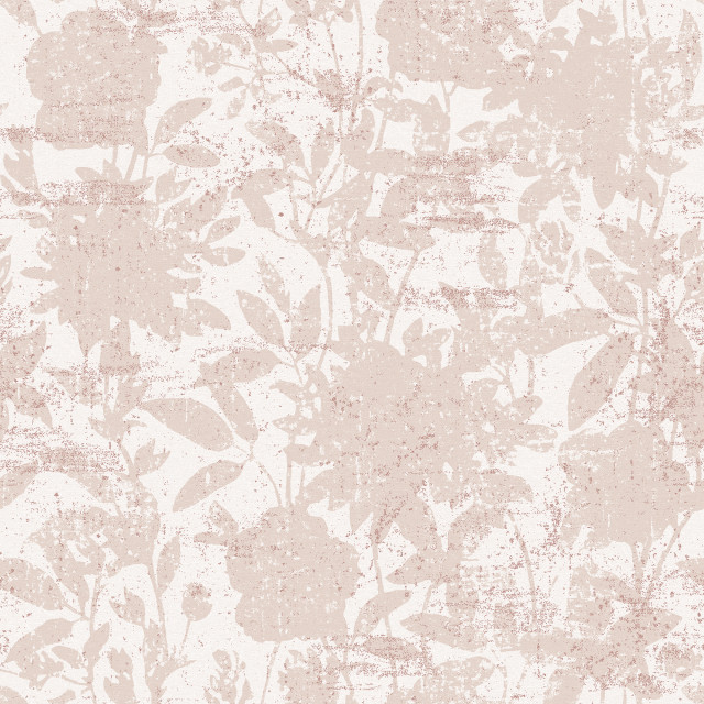 Garden Floral Dusted Pink Peel and Stick Wallpaper - French Country -  Wallpaper - by Tempaper | Houzz