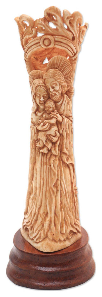 Novica Handmade Birth Of Jesus Bone Nativity Sculpture