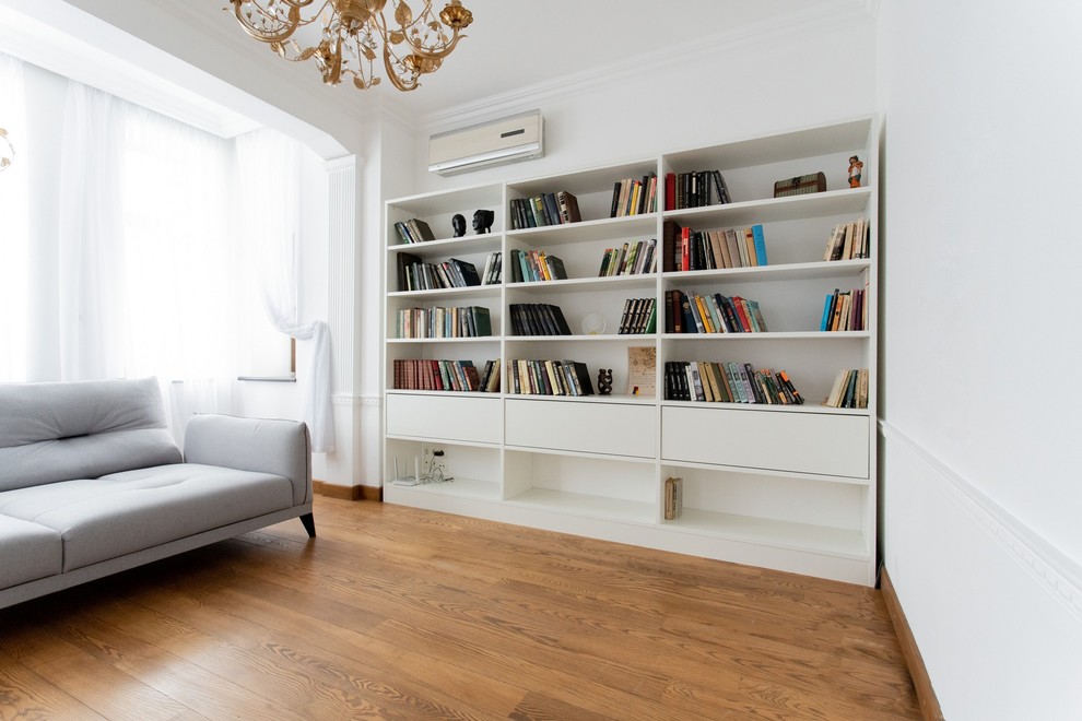 Стеллаж raumplus белый платиновый