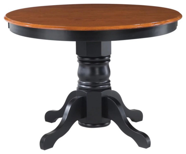 Traditional Table Base Traditional Dining Table, Pedestal Base With Rounded Table Top, Cottage ...