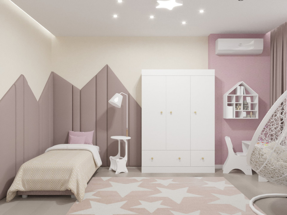 This is an example of a small contemporary children’s room for girls in Paris.