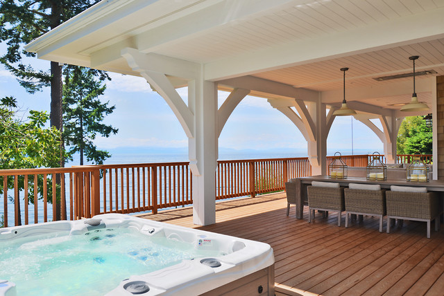 Craftsman Beach House Gibsons BC coastal-deck