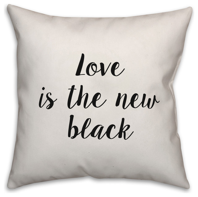 Love Is The New Black Contemporary Decorative Pillows By