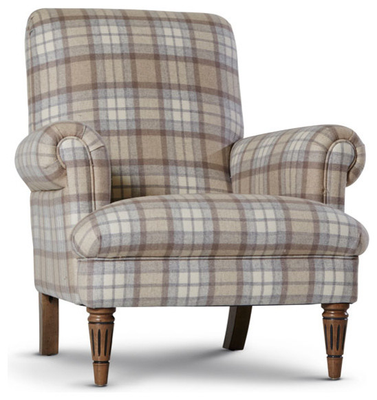 Petite style checkered chair - Traditional - Armchairs & Accent Chairs ...