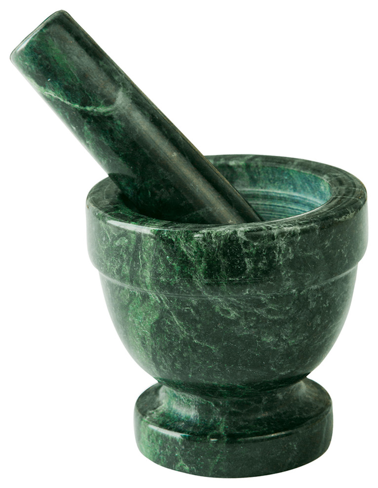 Green Marble Mortar and Pestle Contemporary Mortar And Pestle Sets