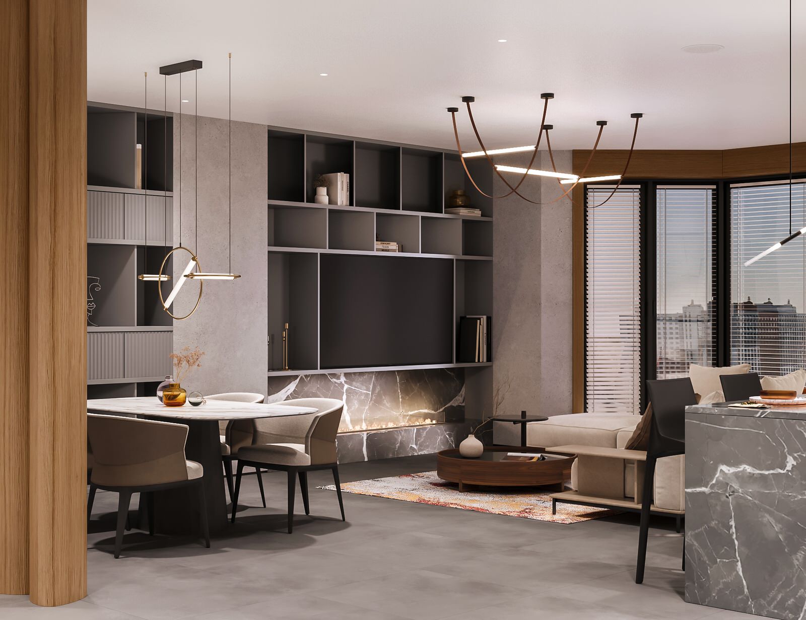 Дизайн-проект квартиры, Москва: гостиная