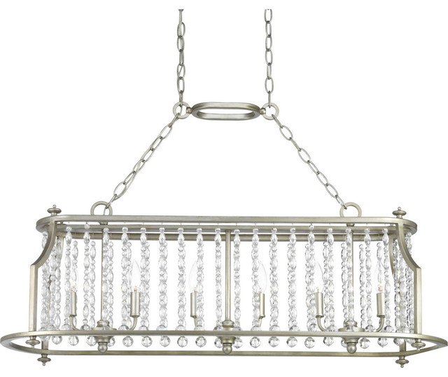 Progress Lighting Desiree Six Light Island Pendant P400079 134 Traditional Kitchen By Buildcom Houzz Progress Lighting Desiree Six Light, Hybris 8 Light Crystal Chandelier