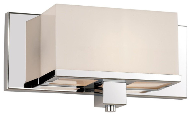 1 light cube wall sconce polished chrome and acrylic bathroom vanity lighting - Bathroom Vanity Sconce 1 light cube wall sconce polished chrome and acrylic bathroom vanity lighting - Bathroom Vanity Sconce