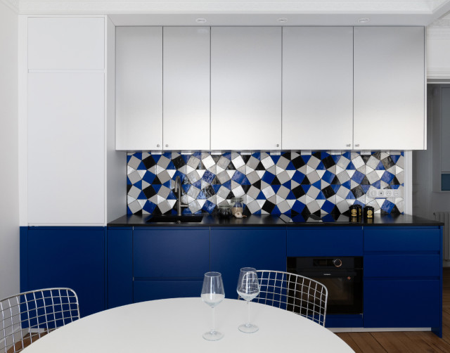 Bleu parisien contemporary-kitchen