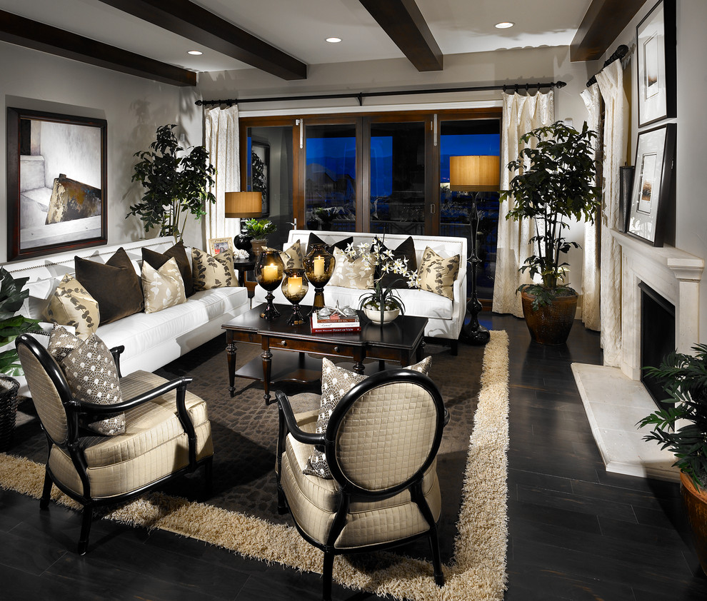 Inspiration for a traditional family room in Denver.