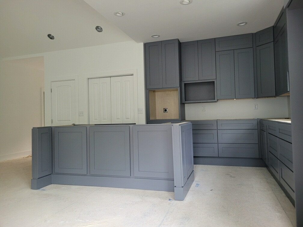 Slate Blue Custom Kitchen Cabinets