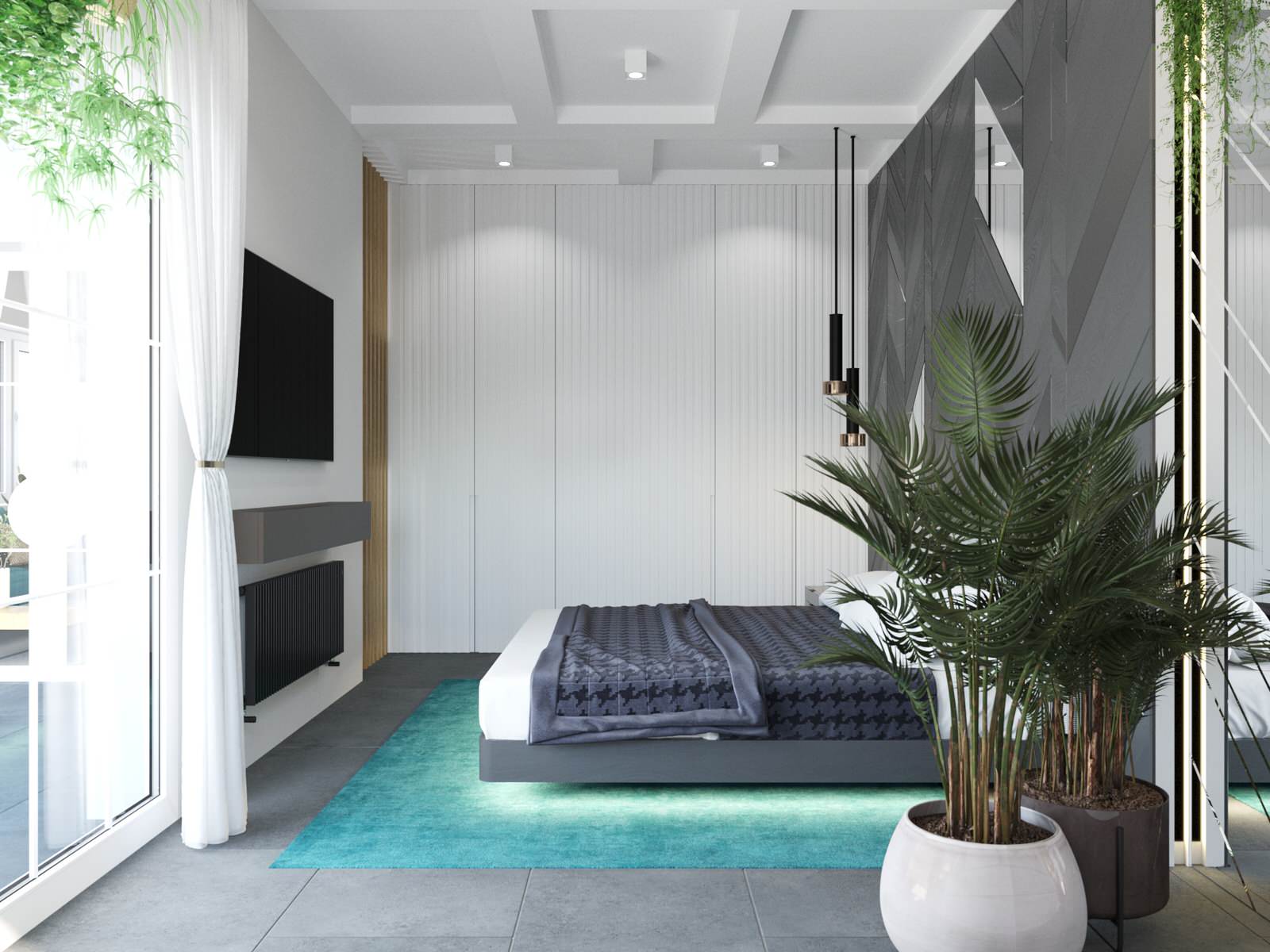 современная квартира "Белый квадрат"