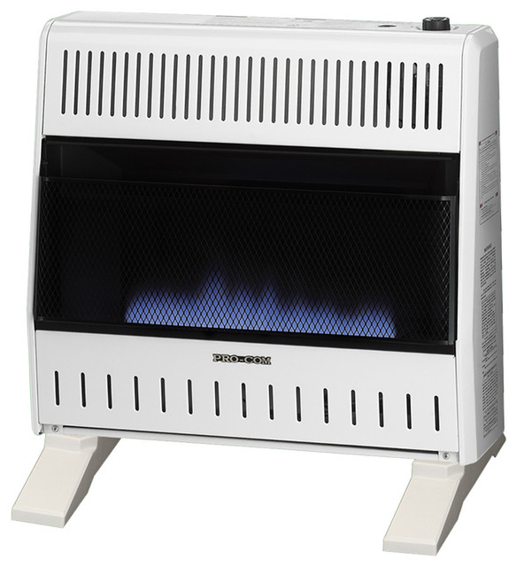 Dual Fuel Ventless Blue Flame Gas Heater With Blower 30,000