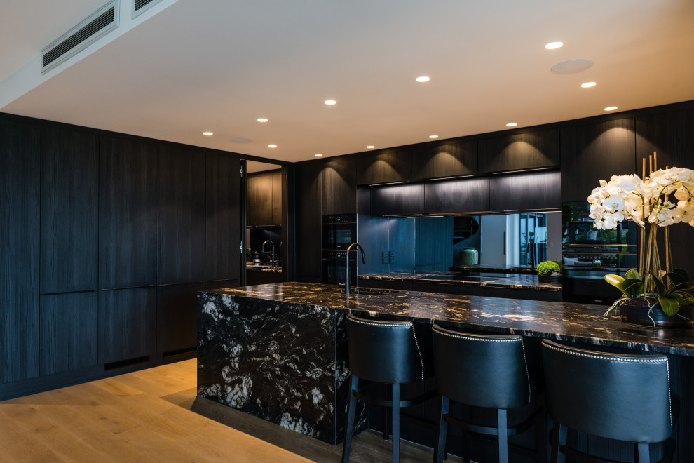 Moody Modern New Build with Natural Stone Benches