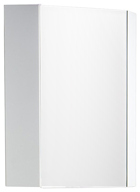 Fresca Coda 14 White Corner Medicine Cabinet With Mirror Door Fresca Coda 14 White Corner Medicine