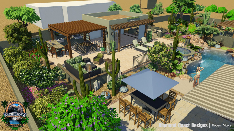Phx Valley Remodel, Ramada, Spa, and Landscape