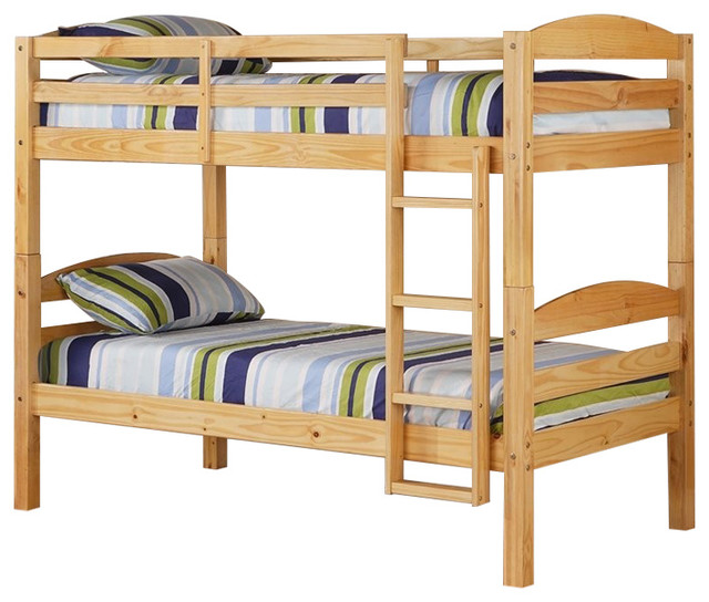 Pemberly Row Twin Over Solid Wood Bunk Bed Transitional Pemberly Row Twin Over Solid Wood Bunk Bed Transitional Beds By Homesquare
