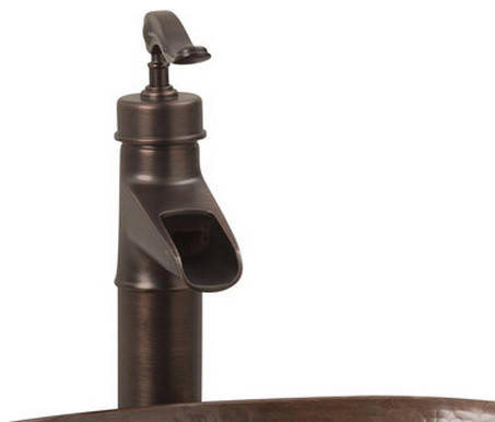 Stafford Vessel Faucet Weathered Copper Rustic Bathroom Sink