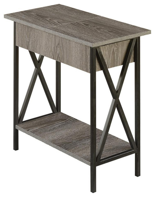 Tucson Electric Flip Top Table Industrial Side Tables And End