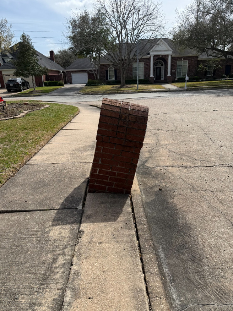 Brick mailbox rebuild- brick work berfore