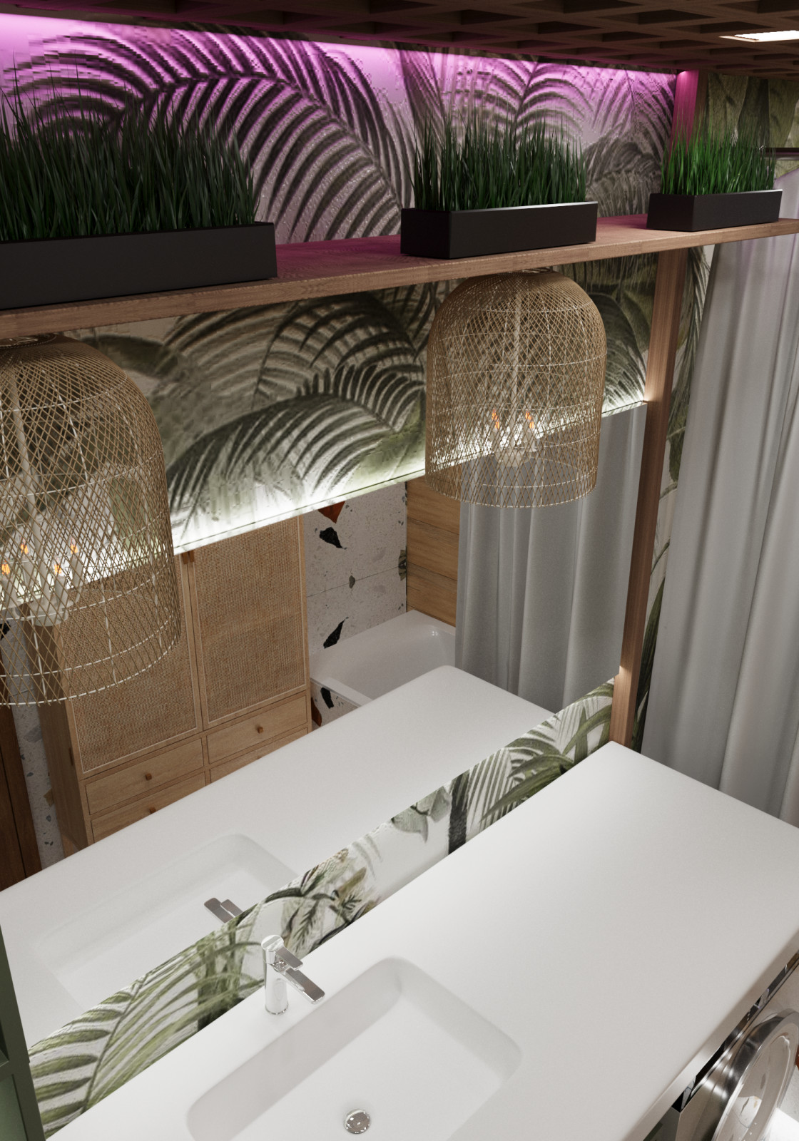 Санузел в эко стиле