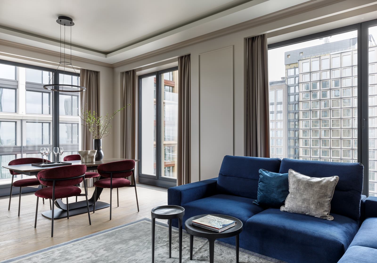 Современная классика реализованный дизайн-проект в ЖК "Прайм парк"