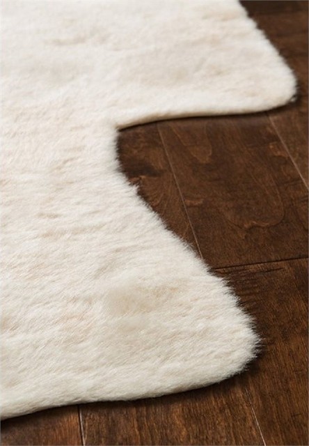 Southwestern Faux Cowhide Grand Canyon Area Rug, Ivory, 3'10"x5'