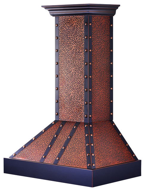 ZLINE 655-EBBBB-30 Designer Copper Wall Range Hood, Crown Molding, 30"